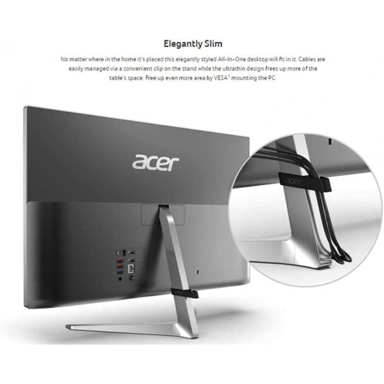 Acer Aspire C24 1650 i5 1135G7, 8GB RAM, 1TB HDD+ 256GB SSD, 23.8inches FHD, Quad Core, Windows 10 Home, Wireless Eng AR Keyboard and Mouse, All In One Computer, Multicolour Acer Aspire C24 1650 i5 1135G7, 8GB RAM, 1TB HDD+ 256GB SSD, 23.8inches FHD, Quad Core, Windows 10 Home, Wireless Eng AR Keyboard and Mouse, All In One Computer, Multicolour
