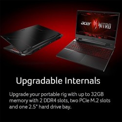 Acer Nitro 5 AN515 - 58-525P Gaming Laptop - Intel Core i5 - 12500H NVIDIA GeForce RTX 3050 GPU 15.6'' FHD 144Hz IPS Display 8GB DDR4 512GB PCIe Gen 4 SSD Killer Wi-Fi 6 Backlit Keyboard, Black