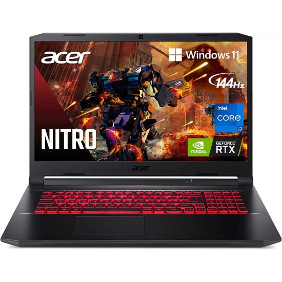 Acer Nitro 5 AN517-54-79L1 Gaming Laptop | Intel Core i7-11800H | NVIDIA GeForce RTX 3050Ti GPU | 17.3" FHD 144Hz IPS Display | 16GB DDR4 | 1TB NVMe SSD | Killer Wi-Fi 6 | Backlit KB | Win 11 Acer Nitro 5 AN517-54-79L1 Gaming Laptop | Intel Core i7-11800H | NVIDIA GeForce RTX 3050Ti GPU | 17.3" FHD 144Hz IPS Display | 16GB DDR4 | 1TB NVMe SSD | Killer Wi-Fi 6 | Backlit KB | Win 11