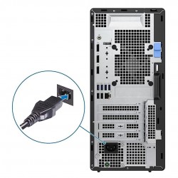 Dell OptiPlex 7000 Desktop Computer - Intel Core i3 10th Gen i3-12700 Dodeca-core (12 Core) 2.10 GHz - 8GB RAM DDR5 SDRAM - 256GB SSD M.2 PCI Express NVMe 3.0 x4 SSD - Tower - Black