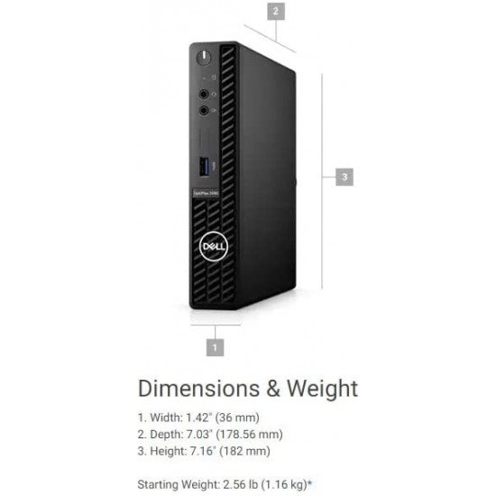 Dell 2022 Newest Optiplex 3090 Micro Form Factor Business Desktop, Intel Core i5-10500T, 16GB DDR4 RAM, 512GB PCIe SSD, DP, RJ-45, Wi-Fi 6, Bluetooth, Wired Mouse&Keyboard, Windows 11 Pro, Black Dell 2022 Newest Optiplex 3090 Micro Form Factor Business Desktop, Intel Core i5-10500T, 16GB DDR4 RAM, 512GB PCIe SSD, DP, RJ-45, Wi-Fi 6, Bluetooth, Wired Mouse&Keyboard, Windows 11 Pro, Black