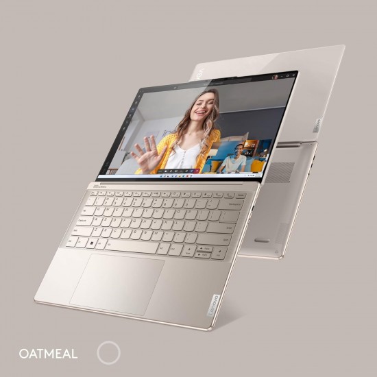 Lenovo Yoga Slim 9 14 inch 2.8K WQHD Laptop Core i7 1280P, 16GB RAM, 1TB SSD, Windows 11 Home Oatmeal, 2 Year Premium Care Included, 82T00040UK, Yoga Slim 9 14IAP7