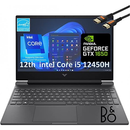 HP - Victus 15.6" FHD 144Hz Gaming Laptop - Intel Core i5-12450H - NVIDIA GeForce GTX 1650 - HDMI 2.1 - Type-C - Mica Silver w/HDMI (16GB RAM | 512GB PCIe SSD) HP - Victus 15.6" FHD 144Hz Gaming Laptop - Intel Core i5-12450H - NVIDIA GeForce GTX 1650 - HDMI 2.1 - Type-C - Mica Silver w/HDMI (16GB RAM | 512GB PCIe SSD)
