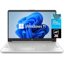 2022 Newest HP 15.6" HD Laptop Computer, 11th Gen Intel Quad-Core i3-1125G4(Up to 3.7GHz, Beat i5-10210U), 12GB RAM, 256GB PCIe SSD, Webcam, Bluetooth, Wi-Fi, HDMI, USB-C, Windows 11 S, Silver+JVQ MP
