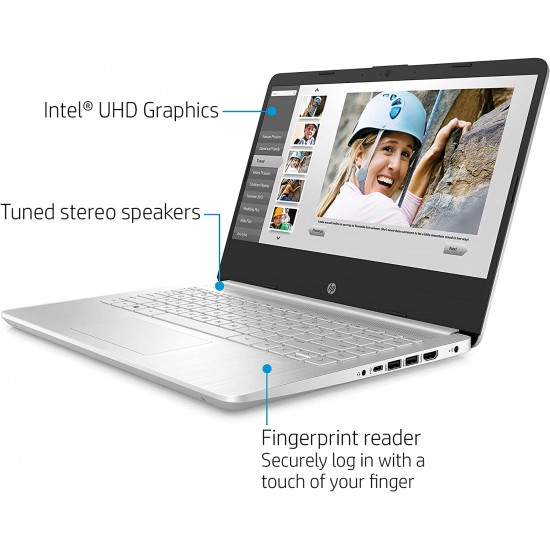 2021 Newest HP 14” FHD IPS Laptop Computer,11th Gen Intel i3-1115G4 (Up to 4.1GHz, Beat i5-1035G4), 4GB RAM, 256GB PCIe SSD, Fingerprint, HD Webcam,WiFi, Bluetooth 4.2, HDMI, Win10 S +Marxsol Cables