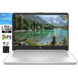 2021 Newest HP 14” FHD IPS Laptop Computer,11th Gen Intel i3-1115G4 (Up to 4.1GHz, Beat i5-1035G4), 4GB RAM, 256GB PCIe SSD, Fingerprint, HD Webcam,WiFi, Bluetooth 4.2, HDMI, Win10 S +Marxsol Cables