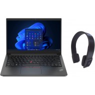 2022 Latest Lenovo ThinkPad E14 Gen 4 Business Laptop 14” FHD 300Nits Display 12thGen Core i5-1235u 16GB 1TB Intel Iris Xe Graphics FingerPrint WIN11 Pro Black With Free WIRELESS Bluetooth Headset