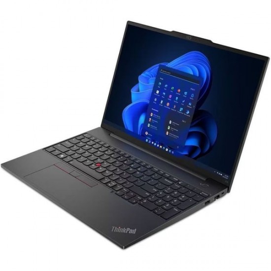 Lenovo ThinkPad E16 Gen 1 (2024) Laptop – 13th Gen / Intel Core i7-1355U / 16inch WUXGA / 512GB SSD / 16GB RAM / Shared Intel Iris Xe Graphics / Windows 11 Pro / English  Keyboard / Graphite Black .
